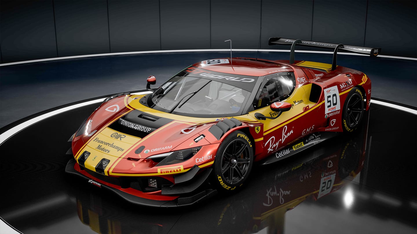 Voiture GT3 aux couleurs 2025 dans Assetto Corsa Competizione