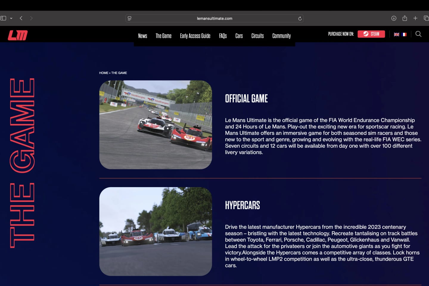 Action en course dans Le Mans Ultimate