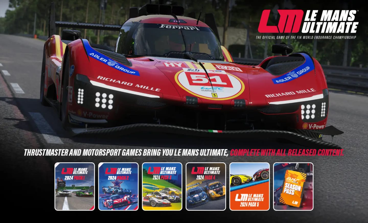 Le volant Ferrari 499P est fourni avec le jeu Le Mans Ultimate