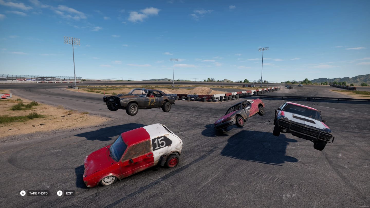 Collision entre plusieurs voitures dans Wreckfest 2