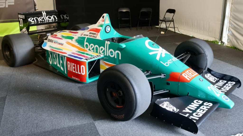 Benetton B186 de Formule 1, illustration des voitures classiques