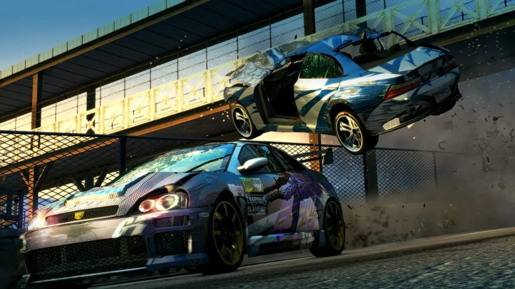 Crash spectaculaire caracteristique de la serie arcade Burnout