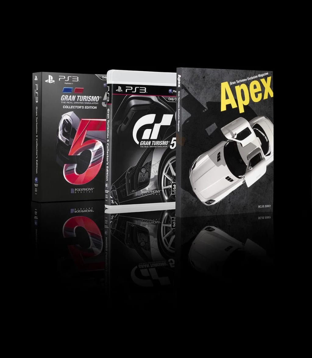 Le livre Apex de 200 pages livre avec Gran Turismo 5 Signature Edition