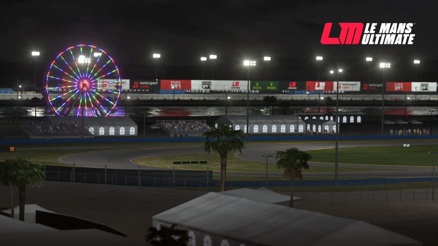 Prototype en piste sur le Daytona International Speedway dans Le Mans Ultimate