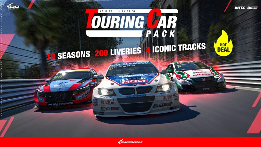 Touring Car Pack RaceRoom regroupant dix saisons de voitures de tourisme