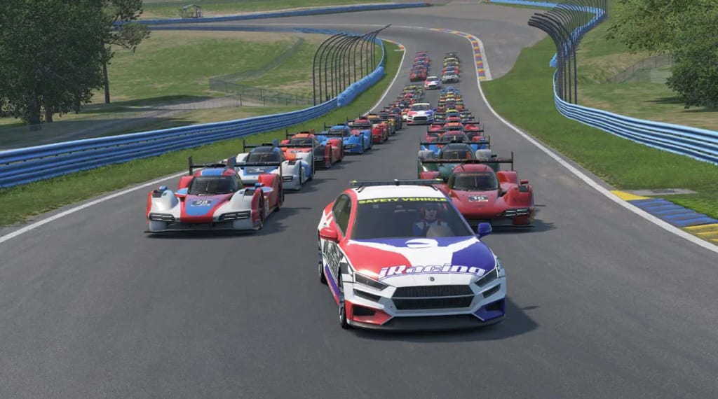 Monoplaces et safety car sur ovale dans iRacing
