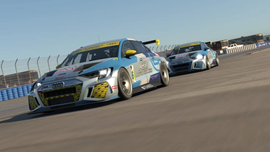 Voiture TCR sur circuit dans iRacing