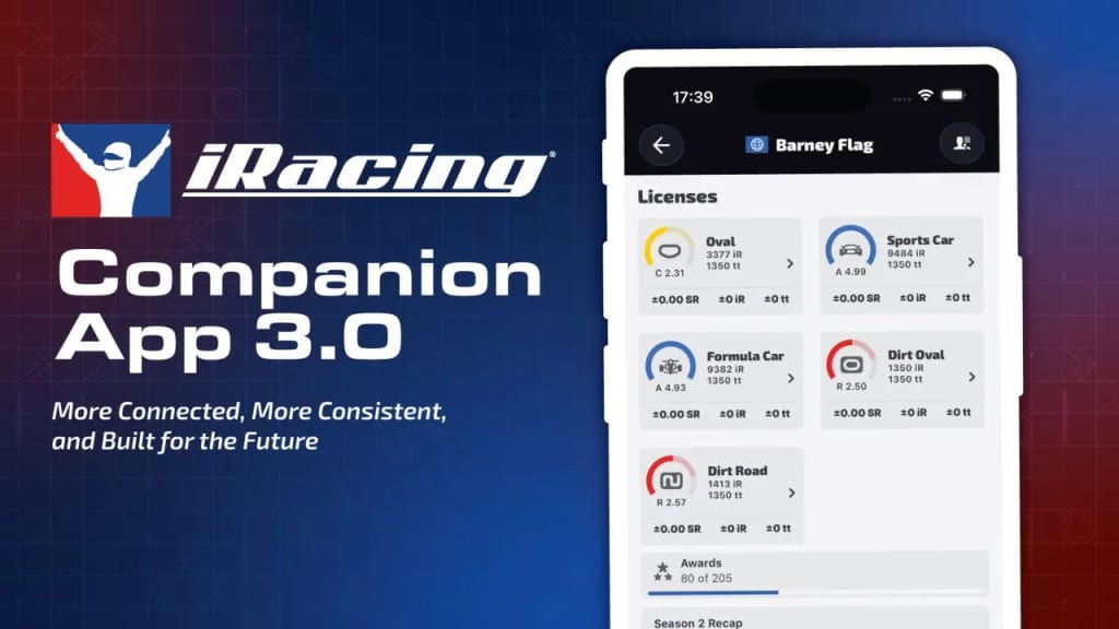 iRacing Companion App 3.0 : interface repensée et vraie synchronisation avec le service