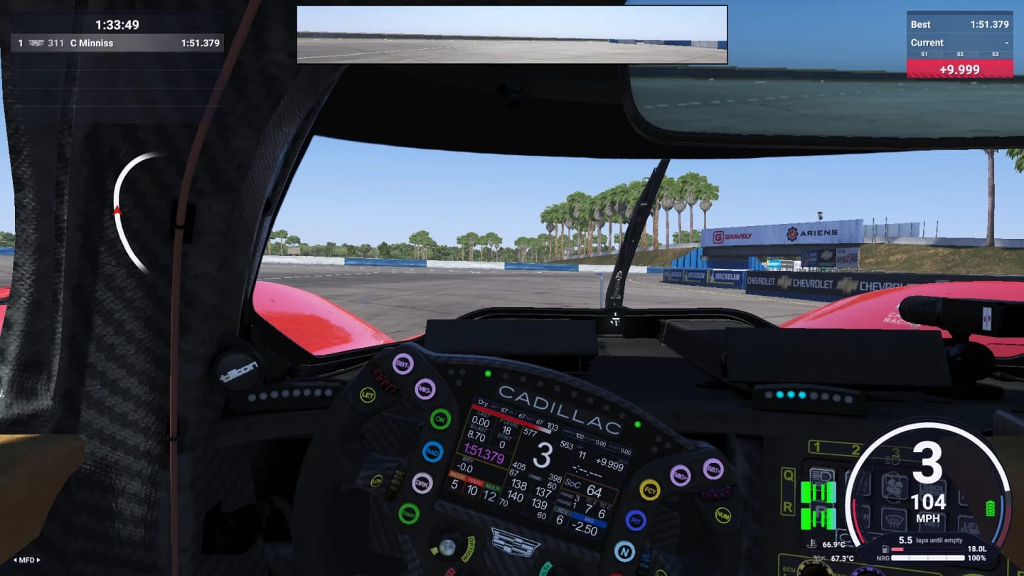 Passage du virage Sunset Bend dans Le Mans Ultimate