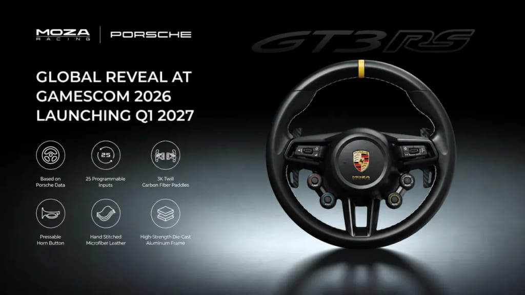 Volant MOZA Porsche 911 GT3 RS avec ecran amovible