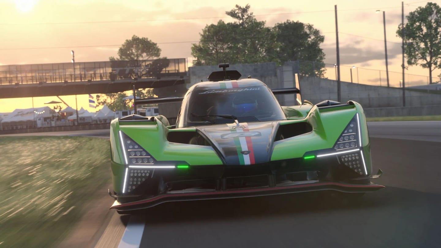 La Lamborghini SC63 LMDh à Sebring dans Forza Motorsport