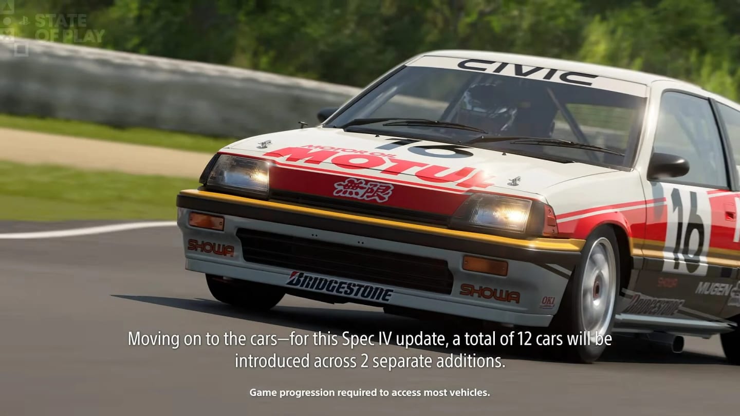 Honda Civic Mugen Motul de course dans Gran Turismo 7