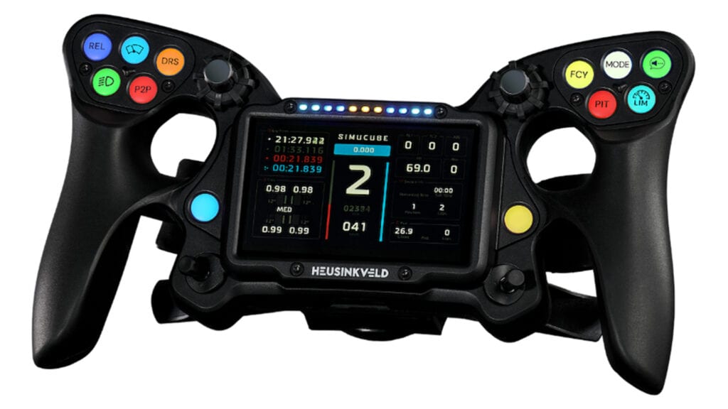 Detail des commandes du volant Heusinkveld One SC