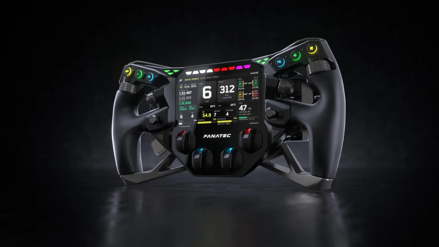 Fanatec Project Obsidian, détail du volant à écran intégré