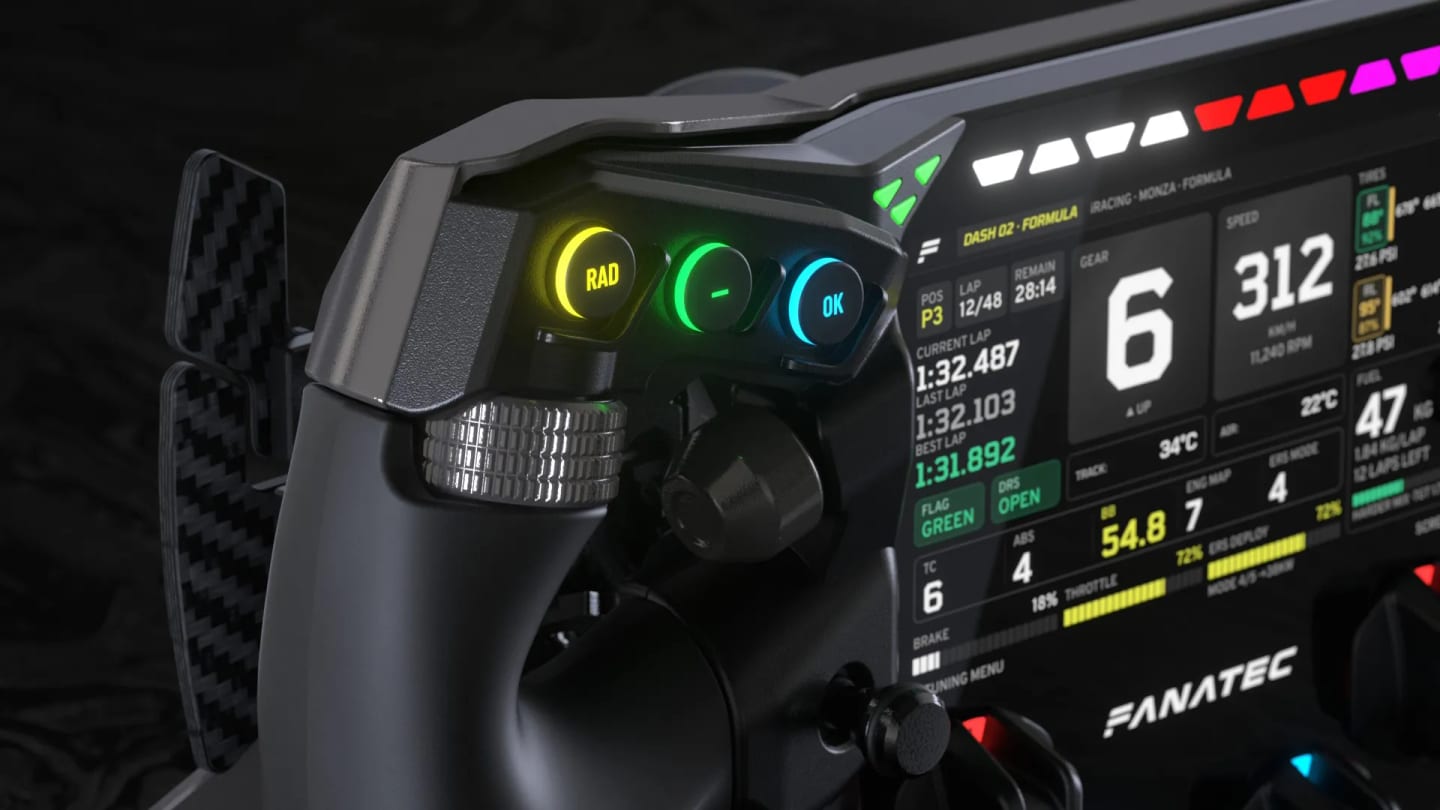 Fanatec Project Obsidian, boutons rétroéclairés et palettes