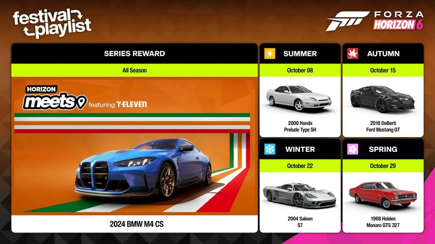 Forza Horizon 6 Festival Playlist octobre 2026