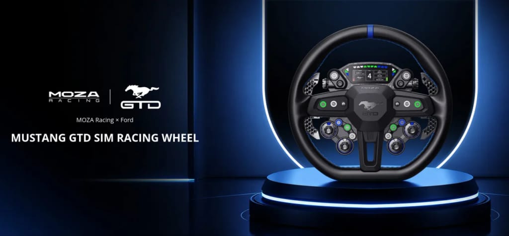 Volant MOZA Ford Mustang GTD vue de face
