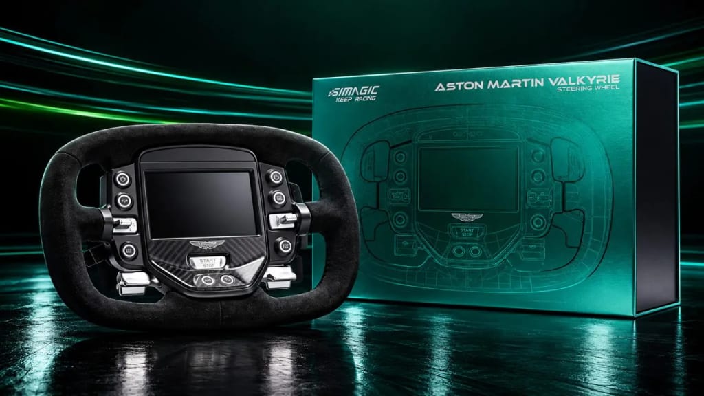Volant Simagic Aston Martin Valkyrie vu de face