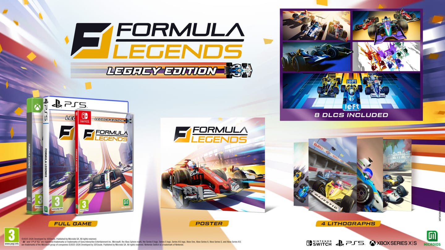 Formula Legends : une édition physique 'Legacy Edition' avec huit DLC arrive en juin