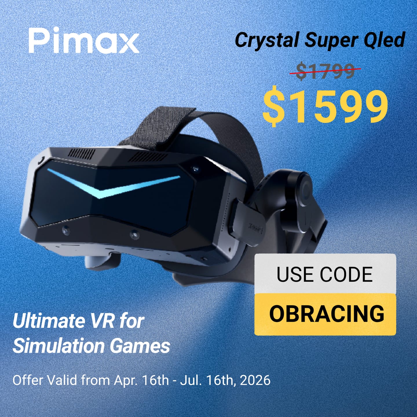 Pimax Crystal Super QLED : grosse baisse de prix officielle et code promo exclusif Objectif-Racing