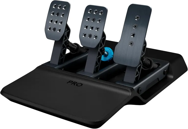 Logitech G PRO Racing Pedals: pédalier de simulateur de course avec freins à capteur de pression de 100 kg, personnalisable, ressorts et élastomères interchangeables, conception modulaire, Noir