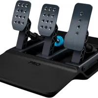 Logitech G PRO Racing Pedals: pédalier de simulateur de course avec freins à capteur de pression de 100 kg, personnalisable, ressorts et élastomères interchangeables, conception modulaire, Noir