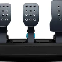 Logitech G PRO Racing Pedals: pédalier de simulateur de course avec freins à capteur de pression de 100 kg, personnalisable, ressorts et élastomères interchangeables, conception modulaire, Noir