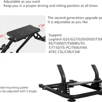 Dshot Support de volant réglable en hauteur et inclinaison pour logitech G25, G27, G29, G920 PS4 Xbox T500D Fanatech T3PA TGT Simulateur de conduite Cockpit