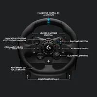 Logitech G G923 volant et pédalier de course, retour de force TRUEFORCE, cuir véritable + Logitech G Driving Force levier de vitesse - Xbox X|S, Xbox One, PC, Mac - Noir