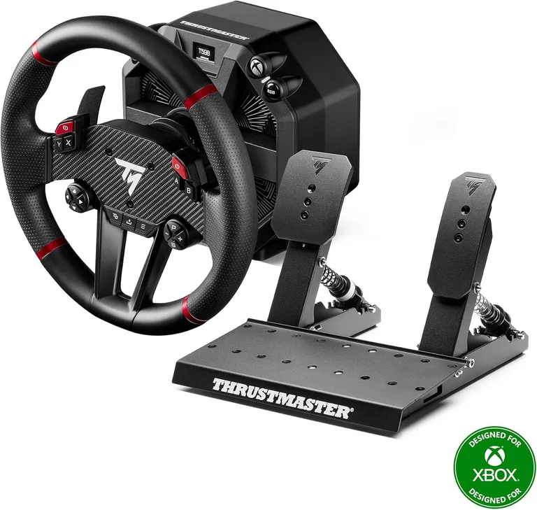 Thrustmaster T598 – Volant de Course Direct Axial Drive pour Xbox Series X|S, Xbox One et PC – Retour de Force Nouvelle Génération – Précision Absolue – Pédalier Raceline Inclus – Noir