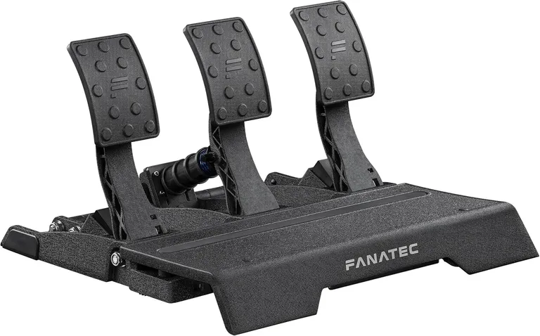 FANATEC Sim Racing CSL Elite Pedals V2 – Jeu de 3 Pédales Sim Racing (Embrayage, Frein, Accélérateur), Système de Frein à Cellule de Charge Double Étape, Capteurs à Effet Hall – PC, PS5, PS4