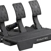 FANATEC Sim Racing CSL Elite Pedals V2 – Jeu de 3 Pédales Sim Racing (Embrayage, Frein, Accélérateur), Système de Frein à Cellule de Charge Double Étape, Capteurs à Effet Hall – PC, PS5, PS4
