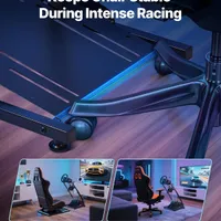 VEVOR Support de Volant Course Pliable Cockpit Simulateur Course Réglable, Compatible avec Logitech G29, G27, G920, G923, Thrustmaster T300RS T300GT T248 TS-PC TSXW, Pédales Simulateur Non Inclus