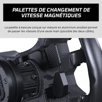 FANATEC Simulation de Course CSL Volant GT3 — Poignées Caoutchouc Surmoulées, Levier de Vitesse Magnétique, Deux Palettes Analogiques, Écran OLED, QR2 Lite Wheel-Side Préinstallé — PC, Xbox Series X|S