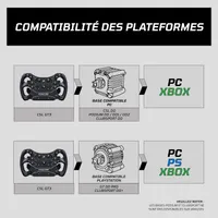 FANATEC Simulation de Course CSL Volant GT3 — Poignées Caoutchouc Surmoulées, Levier de Vitesse Magnétique, Deux Palettes Analogiques, Écran OLED, QR2 Lite Wheel-Side Préinstallé — PC, Xbox Series X|S