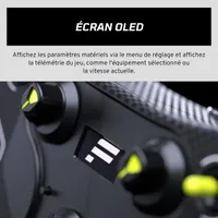 FANATEC Simulation de Course CSL Volant GT3 — Poignées Caoutchouc Surmoulées, Levier de Vitesse Magnétique, Deux Palettes Analogiques, Écran OLED, QR2 Lite Wheel-Side Préinstallé — PC, Xbox Series X|S