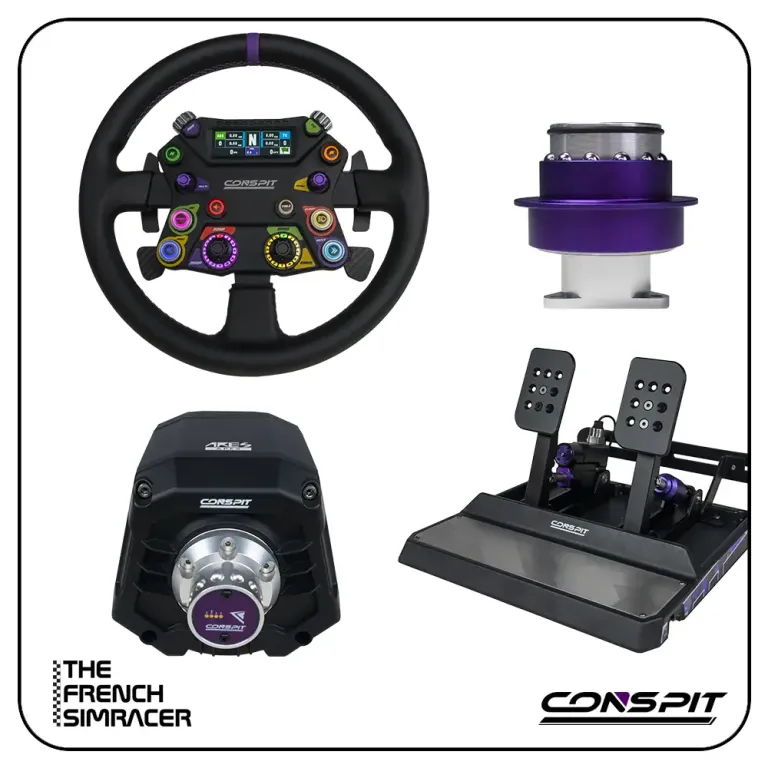 Conspit Apex Bundle – Ares Apex 8Nm + 310 Apex Volant + CPP Apex Pédales