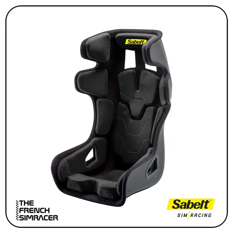 Sabelt GT-PAD Black XL – Siège Sim Racing Modulaire Homologué FIA (XL)