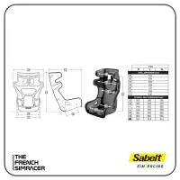Sabelt GT-PAD Black XL – Siège Sim Racing Modulaire Homologué FIA (XL)