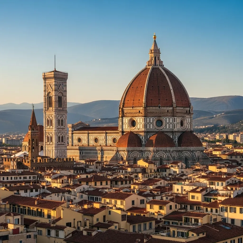 Brunelleschi’s dome atop Florence’s Duomo remains the largest masonry vault ever built—an ingenious double‑shell of brick spanning 45.5 m, completed in 1436. citeturn1search4