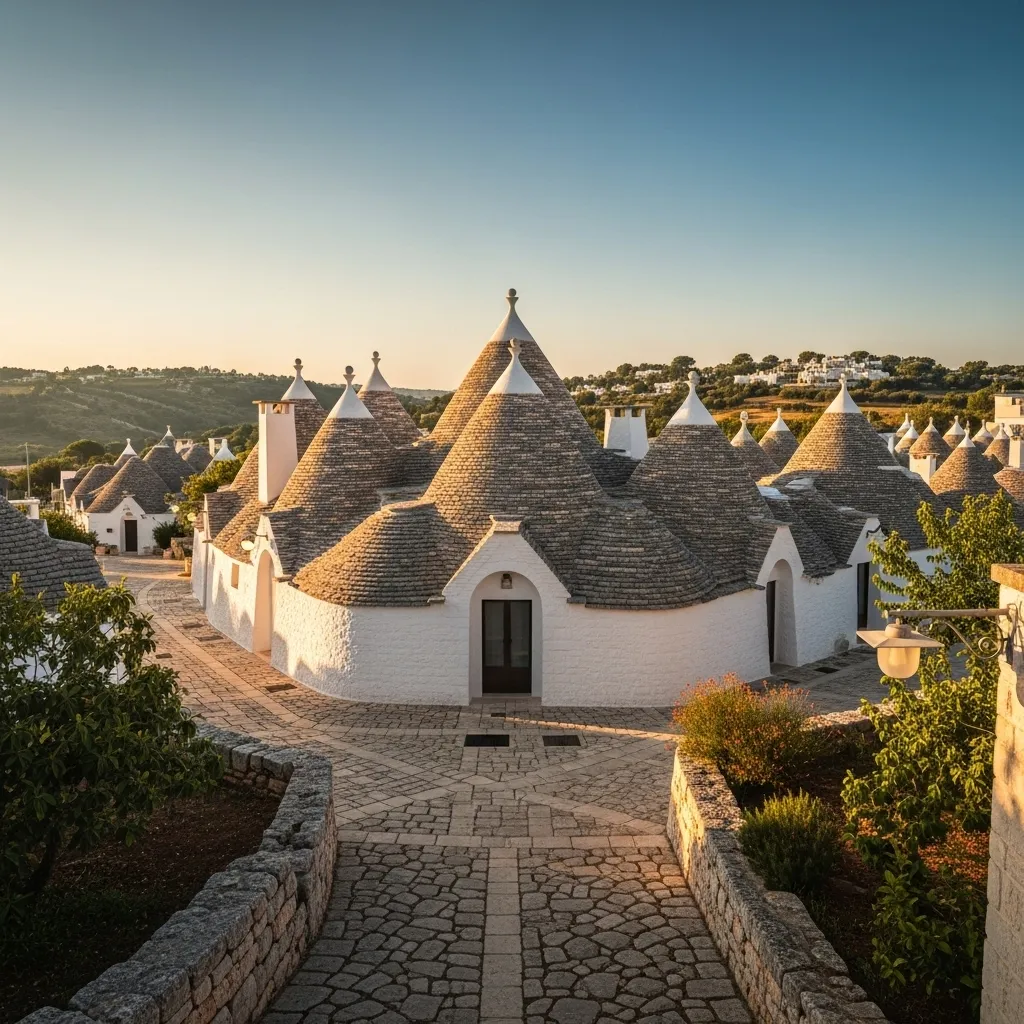 Alberobello’s trulli are a UNESCO World Heritage Site, inscribed in 1996 for their mortarless, conical dry‑stone construction—an outstanding vernacular ensemble still lived in today.