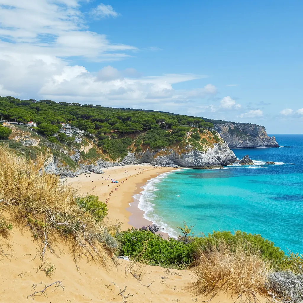 Platamona, about 10 km from Sassari, is historically the city’s beach: a 15‑km coastal strip from the Abbacurrente tower to Marina di Sorso, backed by dunes and pinewood.