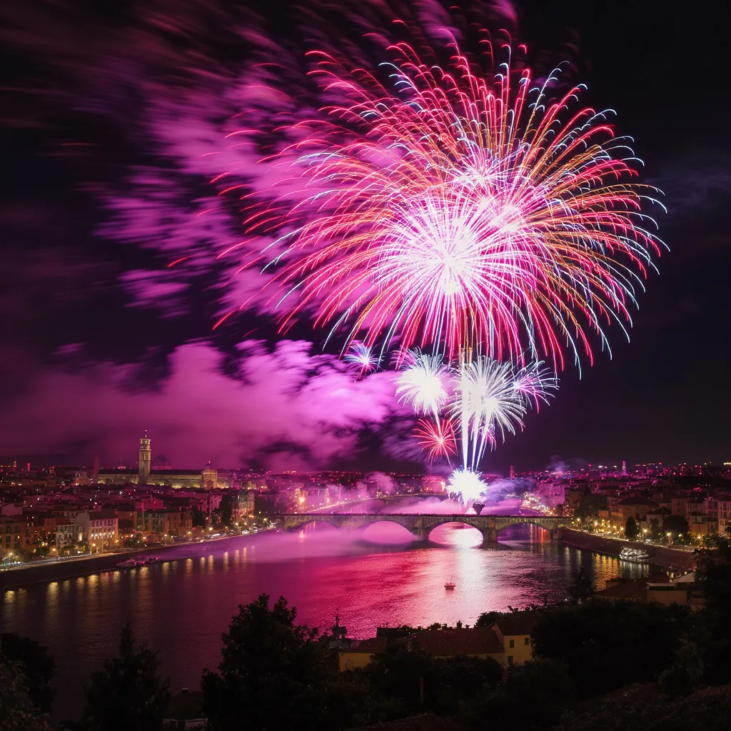 Every June 24, Florence marks its patron saint’s day with the Fochi di San Giovanni fireworks launched from Piazzale Michelangelo, illuminating the Arno and the historic center.