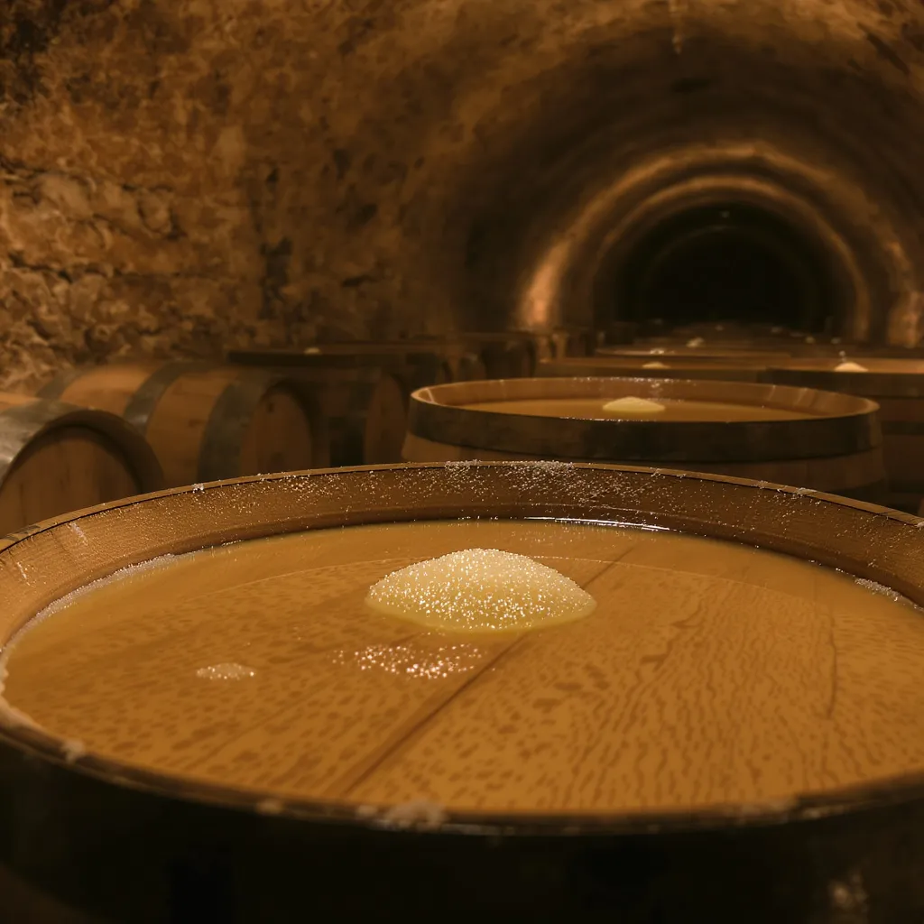 Vernaccia di Oristano, the area’s signature wine, matures for years in partially filled barrels under a veil of “flor” yeast (Saccharomyces cerevisiae)—a traditional method that defines its character.