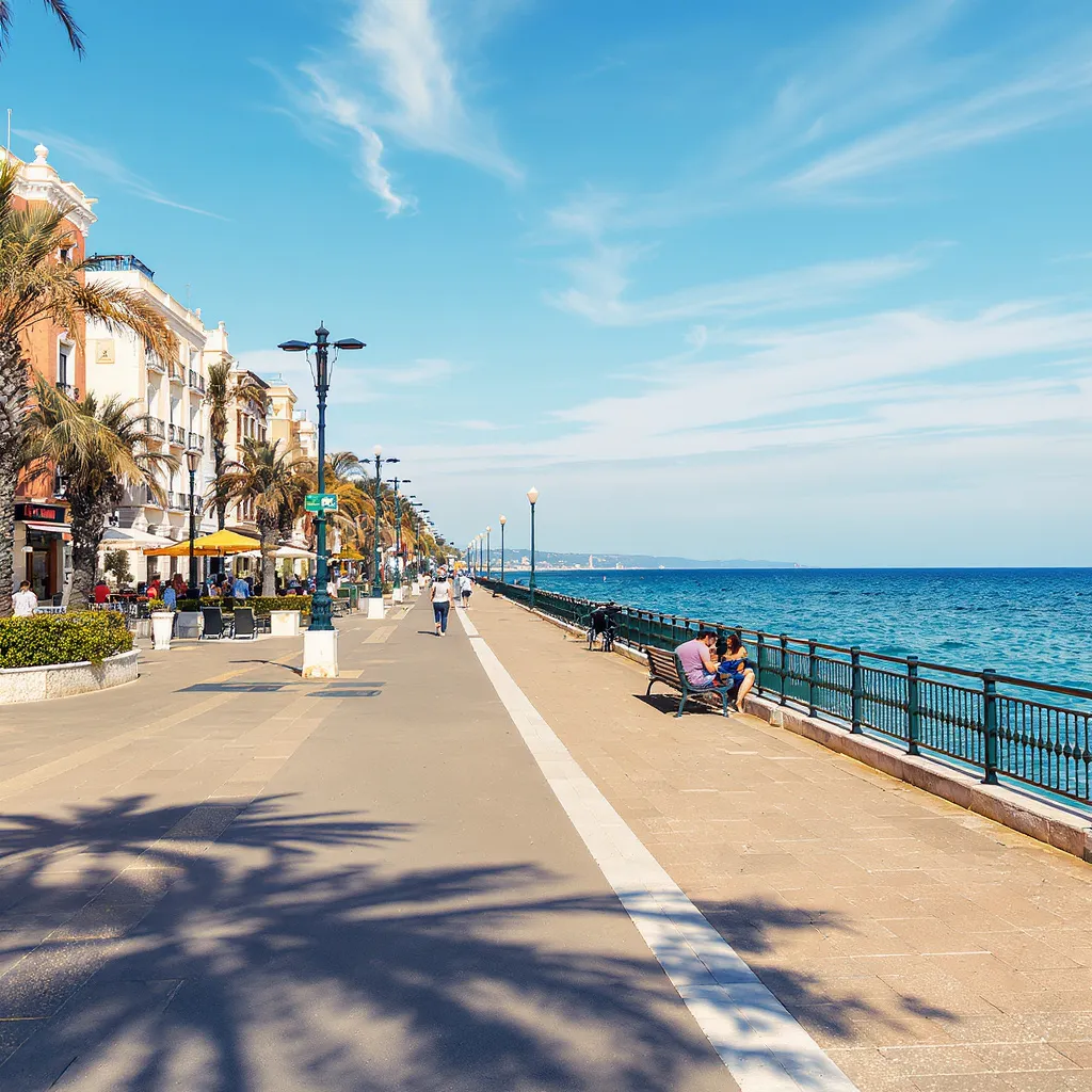 Bari’s seafront stretch along Lungomare Nazario Sauro was laid out in 1927–1928, shaping the city’s signature waterfront walk.