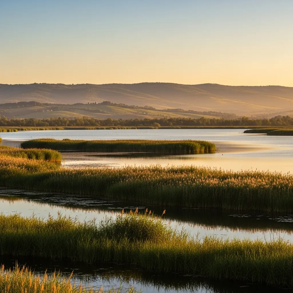 A few kilometres east of town, the Lago di Montepulciano Nature Reserve (470 hectares, established 1996) protects one of central Italy’s key wetlands and a major bird‑migration stopover.