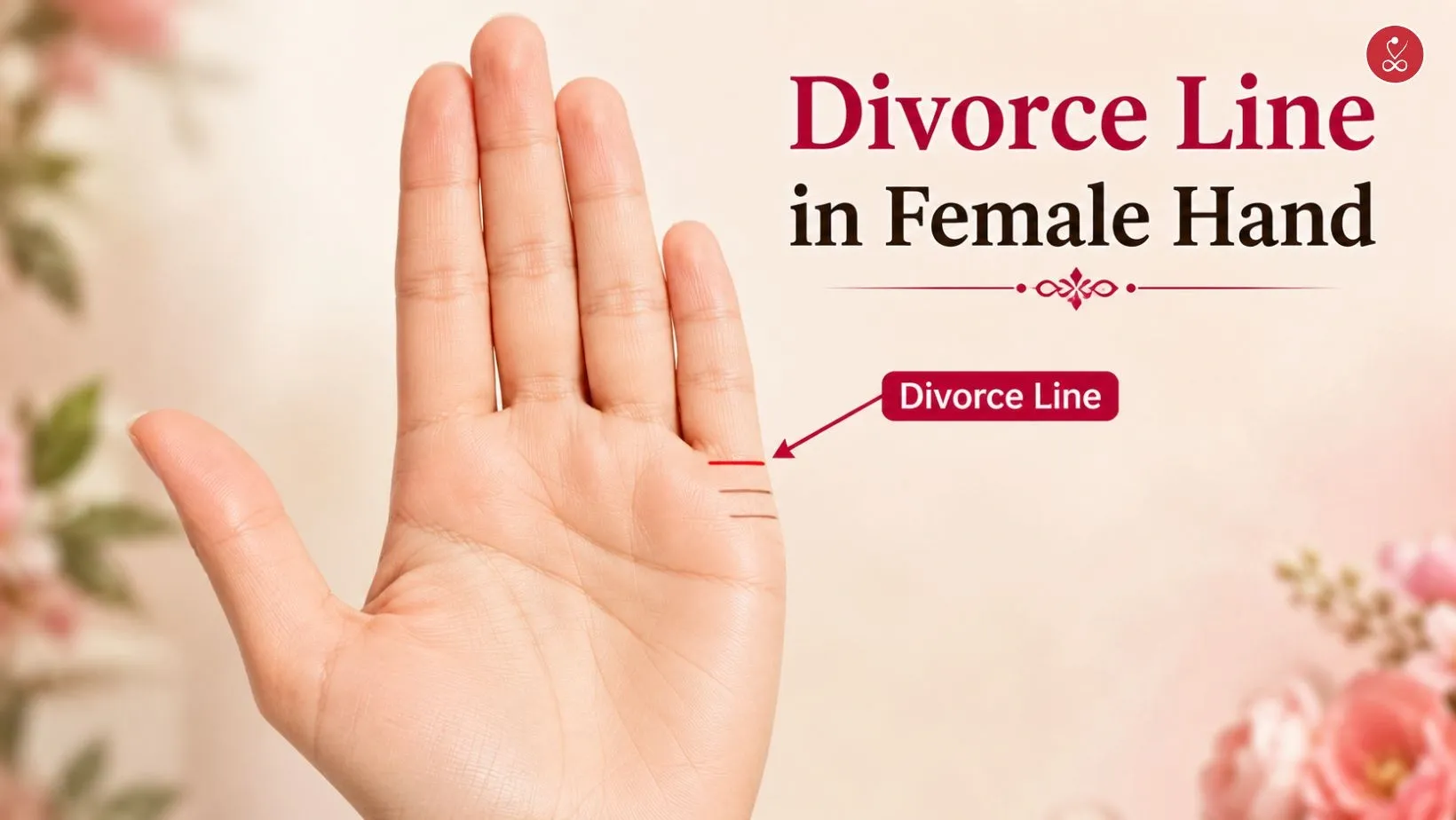 divorce line in female hand