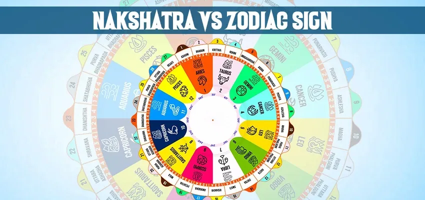 nakshatra vs zodiac sign