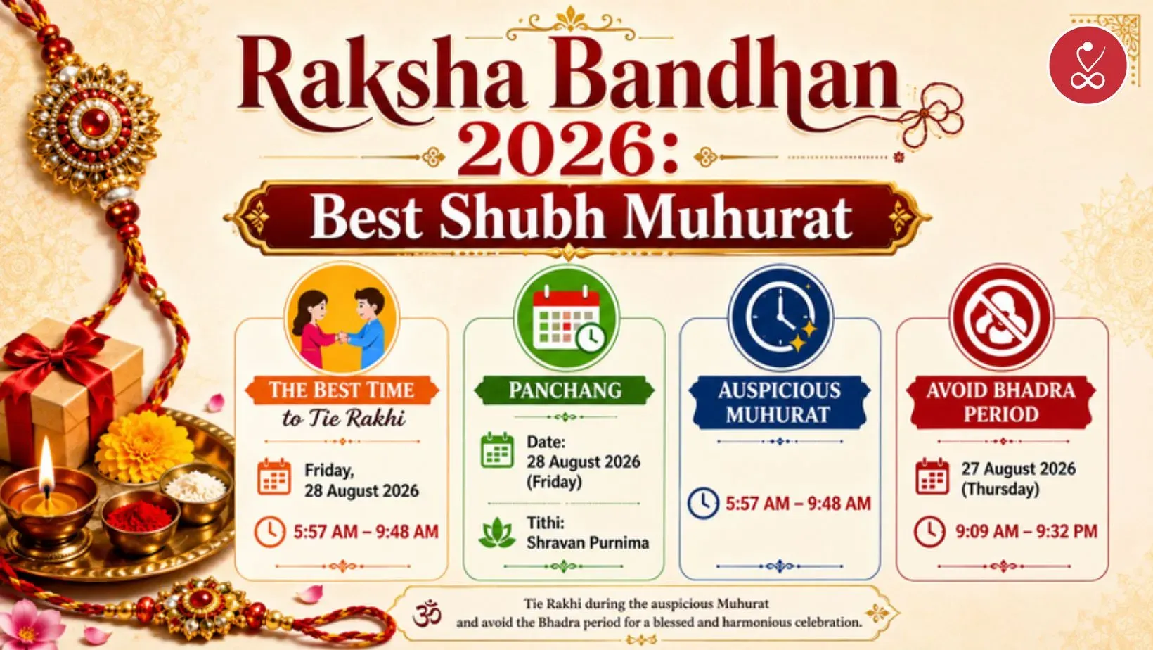 Raksha Bandhan 2026: Best Shubh Muhurat