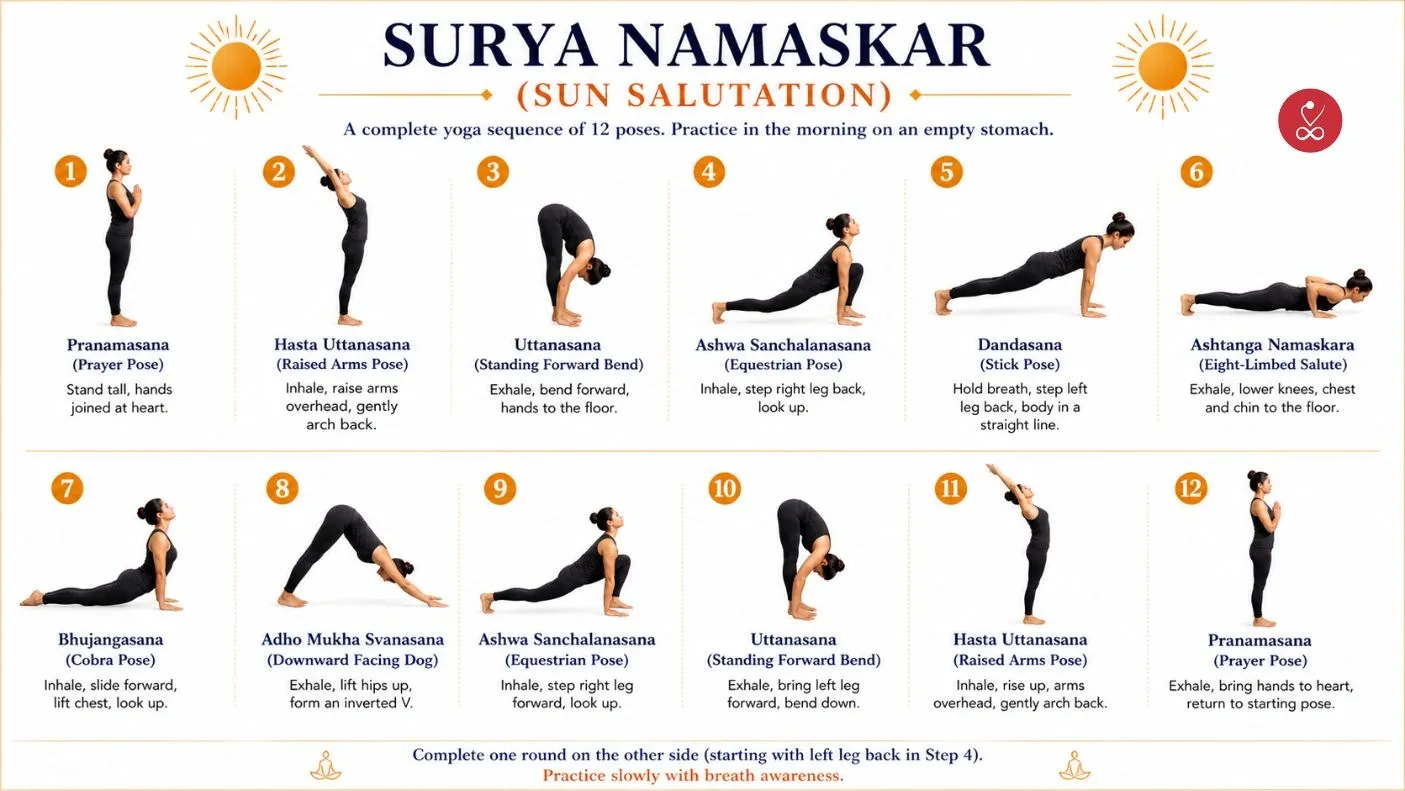 Surya Namaskar Poses